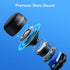 Posei T1 Mini Bluetooth Speaker, Wireless Tiny Speaker with Built-in Mic, TWS Portable for Travel, Black