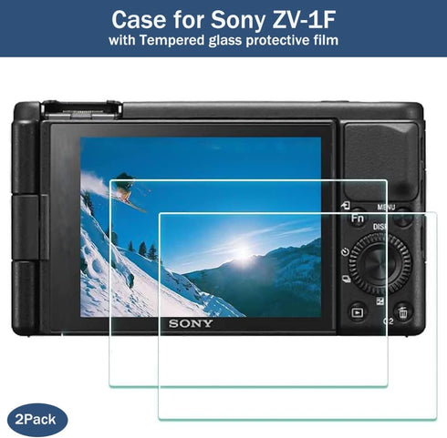 Pocoukate Case for Sony ZV-1F, ZV-1 II/ZV-1M2 Vlog Camera, Silicone Cover with ZV1 F Screen Protector (White)