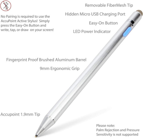 BoxWave AccuPoint Active Stylus Pen Compatible with DJI Smart Controller - Electronic Stylus with Ultra Fine Tip -