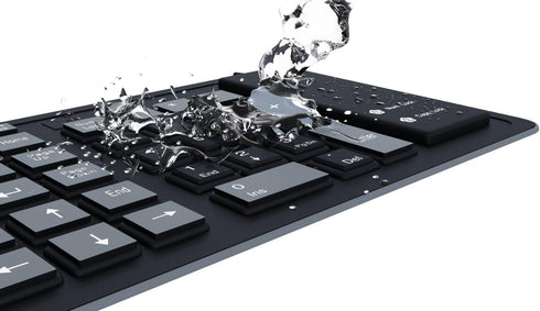 sungwoo Foldable Silicone Keyboard, USB Wired Waterproof Rollup for PC, Notebook, Laptop (Black+Grey)
