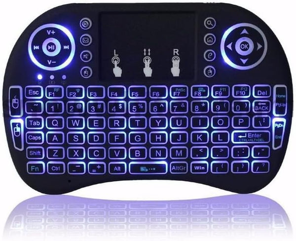 Backlit Mini Wireless Keyboard, Air Mouse Portable with Touchpad for PC, TV Box, Xbox