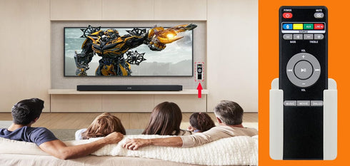 Replacement Remote Control for ilive Bluetooth Soundbar ITB295 ITB195 ITB296B with Mounting Bracket