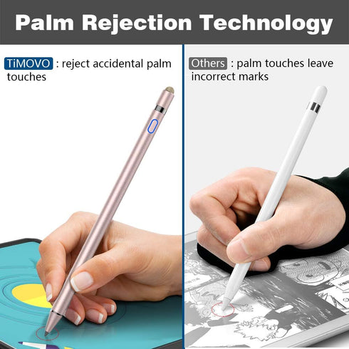 TiMOVO Rose Gold Stylus Pen for iPad, Apple Pencil for 2018-2024 iPad 10/9/8/7/6th Gen, iPad Pro, iPad Air 3/4/5/6th,