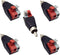 5pcs Speaker Phono RCA Male to 2 Screw Terminal Female Strip - Audio Video Spring Press Type Balum Connector