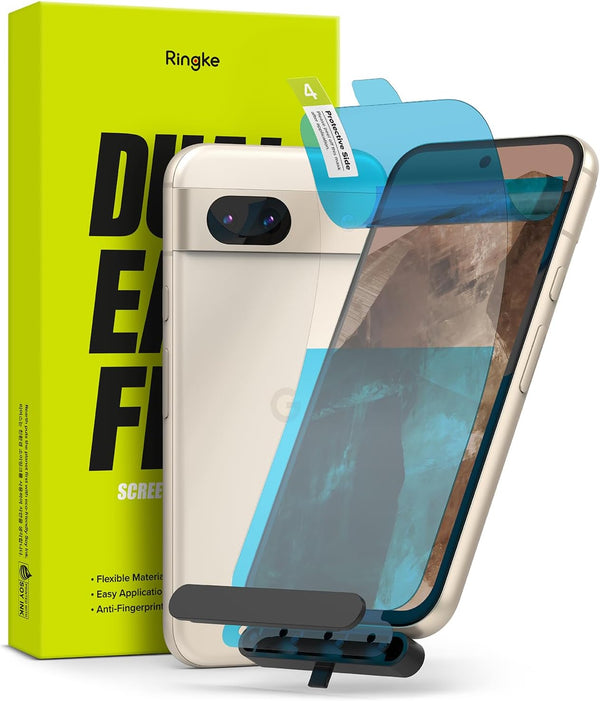 Ringke Dual Easy Film, 4-Layer Protection, Compatible with Google Pixel 8a Screen Protector, 2 Pack