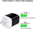 USB Wall Charger, 18W 3Amp Fast Multiple Ports USB Wall Charger Plug Cube Box Charger Block Compatible iPhone 15/14/13/12/11/Xs/XR/X/8/7/6, Samsung A14 A13 A53 S23 S22 S21 S10 S9 S8, Android, LG, Moto