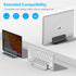 OMOTON Vertical Laptop Desktop Stand Holder with Adjustable Dock Size, Aluminum, Fits All MacBook, Surface, Chromebook