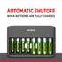 Rayovac 8 USB Battery Charger, Bay Charger for NiMH AA and AAA Rechargeable Batteries, Fast Charger for Batteries
