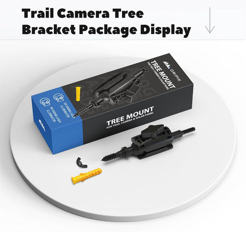 Adjustable Trail Camera Tree Mount, Outdoor Mounting Bracket Holder with Double 360 Swivel Tilt Ball Joints