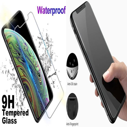 Phone Case for BLU View 4 (6.1") with 1X Tempered Glass Screen Protector, Ultra Thin Shockproof Black Soft Silicone