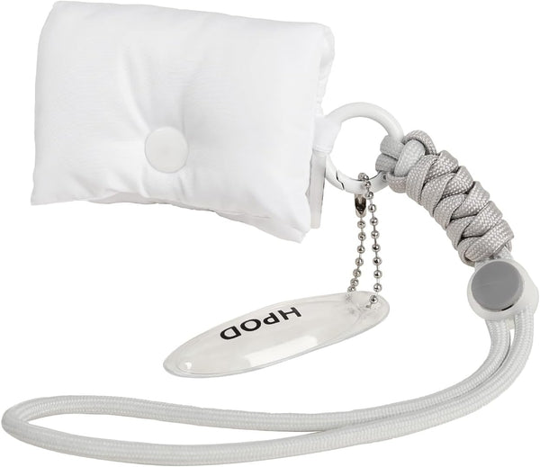 Fashionable AirPods Pro Case Cover, Trendy Down Cotton Padded Quilted Headphone Bag with Portable Rope (White)