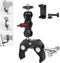 Mechrig Camera Clamp Mount with Dual Ballhead Magic Arm, Aluminum Camera Mount Super