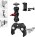 Mechrig Camera Clamp Mount with Dual Ballhead Magic Arm, Aluminum Camera Mount Super
