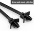 50 Pcs Black Nylon Push Mount Cable Zip Tie, 120mm / 4.7 Inch Arrow Push Mount Cable Ties for Multi-Purpose Use