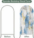 Jnbasdffb 6.6 Blue Gray Ombre Wedding Arch Cover, Stretchy Spandex Arch Backdrop Stand Covers FT, Vintage Abstract Art