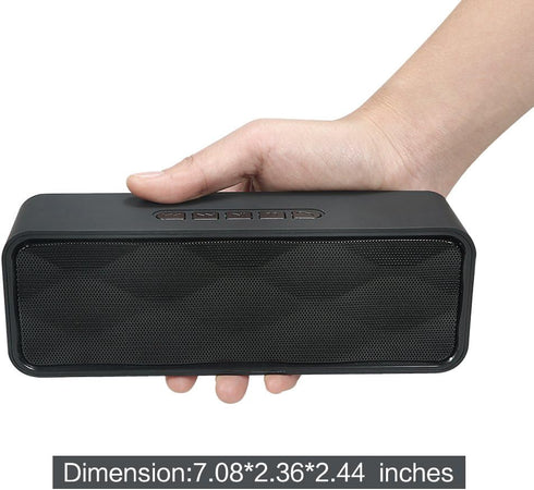 Wireless Bluetooth Speaker with AUX/USB/TF Card Slot, Outdoor Portable Stereo Speaker with HD Audio, Enhanced Bass, FM