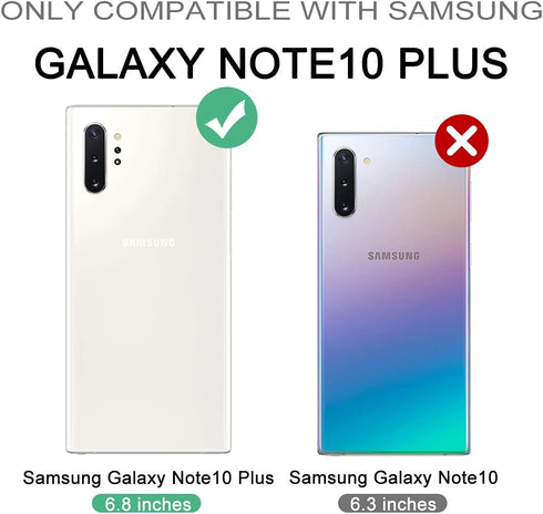 Dexnor Samsung Galaxy Note 10+ Plus Case, Heavy Duty Protection with Built-in Screen Protector and Kickstand