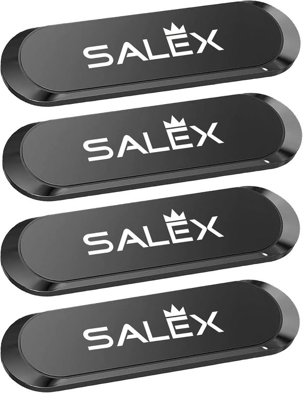 Flat Magnetic Phone Mounts 4 Pack, Black Cell Phone Holder for Car Dashboard, Wall, and Truck