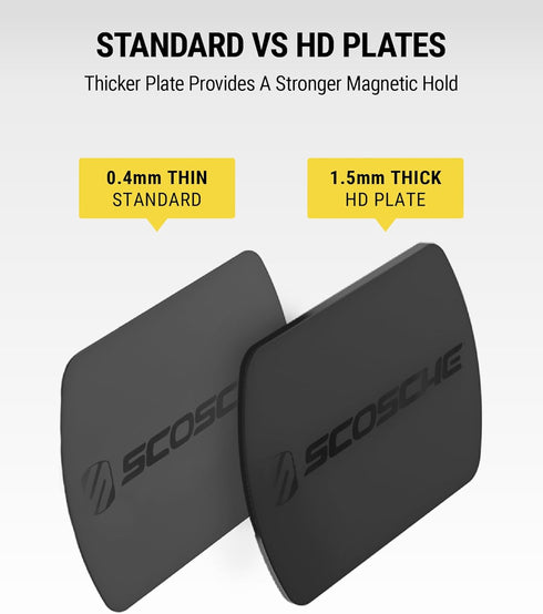 Scosche MagicMount Replacement Metal Plate Kit, 2-Pack Large Plates for Car Magnet Mount