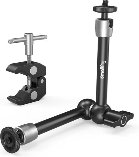 SMALLRIG 9.8 Inches Adjustable Friction Power Articulating Magic Arm with 1/4" and 3/8" Thread for LCD Monitor/LED