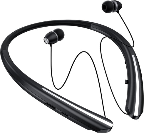 APPINESSEY Bluetooth Headphones Retractable Neckband, Bluetooth Headset with Microphone Vibration Call, Stereo Noise