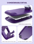 Lamicall Purple Phone Stand for Desk - Dark Purple Holder Compatible with iPhone 13 Pro Max Mini, 12 11 XR X 8 7 6 Plus