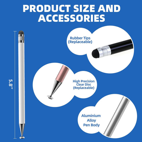 SKYPIA 1 Pack Stylus Pen for Touch Screen, Suitable for iPhone/Android Tablet/iPad (Black)