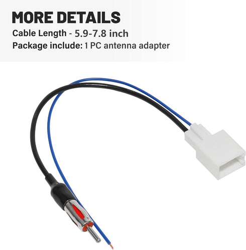 Anina Radio Antenna Adapter for 2010-2019 Toyota, Subaru, Scion Factory Radio to Aftermarket Radio Aerial Extension