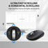 INFINMIND Mouse,USB+BT2,Slim 4 3000 DPI,8 Wireless Bluetooth Pebble Multi Device Small Travel Mice,Metal Way Super