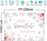 Mocsicka Snowflake Baby Shower Backdrop, Winter Wonderland Photography Background, Pink & Silver Snowflakes
