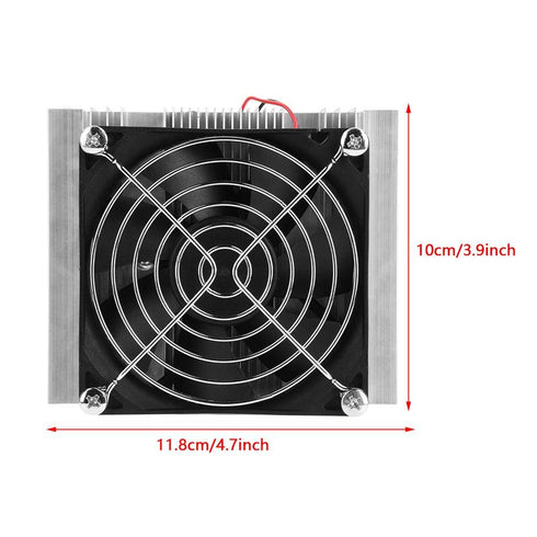 12V Semiconductor Refrigeration Module with Fan, DIY Cooling Device Peltier Cold Plate Cooler
