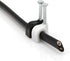 THE CIMPLE CO Single Coaxial Cable Clips, Cat6 Electrical Wire Clip, 1/4 in (6 mm) Nail Clip, White (50 Pieces)