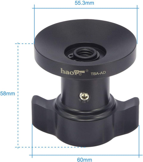 Haoge Locking Handle Short Threaded Knob for Sachtler Tripod Video Fluid Head Bowl Adapter FSB6 FSB8 ACE XL