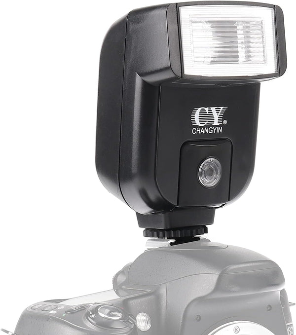 YINYAN CY-20 Universal Hot Shoe On-Camera Flash Speedlite, Electronic Speedlight for Nikon, Canon, Panasonic, Olympus,