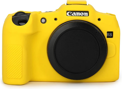 Rieibi Soft Silicone Protective Case for Canon EOS R8 Camera - Yellow