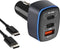 USB C Car Charger 95W, 3-Port PD 65W Fast Car Charger for iPhone, Samsung Galaxy, Google Pixel, MacBook