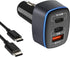 USB C Car Charger 95W, 3-Port PD 65W Fast Car Charger for iPhone, Samsung Galaxy, Google Pixel, MacBook