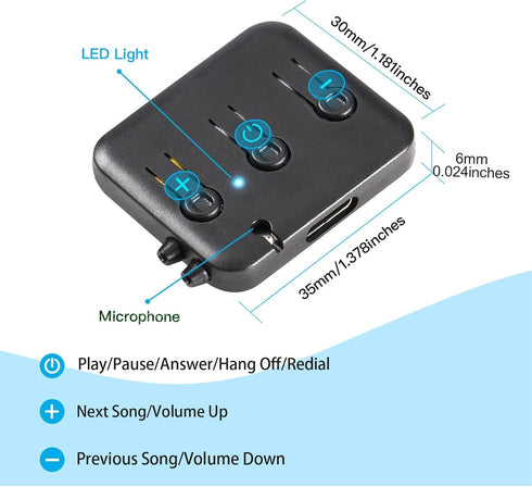 Bluetooth-Module V5.2 Replacement Speakers, Ultra Thin Stereo Pillow Speaker with Mic for Sleep Headphones
