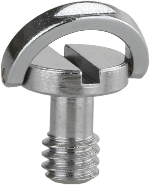 Haoge 1/4"-20 D-Ring Stainless Steel Mounting Fixing Screw for Quick Release Plate, Camera Tripod Monopod (Pack of 2)