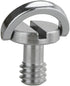 Haoge 1/4"-20 D-Ring Stainless Steel Mounting Fixing Screw for Quick Release Plate, Camera Tripod Monopod (Pack of 2)