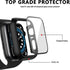 Cuteey 12 Pack Case with Tempered Glass Screen Protector for Apple Watch 44mm, Full Matte Leopard Cow Pattern, 12 Colors
