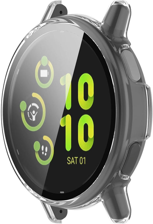 Garmin Vivoactive 5 Case Cover, Waterproof Full Cover with Built-in HD Tempered Glass Screen Protector (Clear)