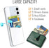 SHANSHUI Phone Wallet, 6 Pack Card Holder for Back of Phone, Double Silicone Credit Card Sleeve Pocket