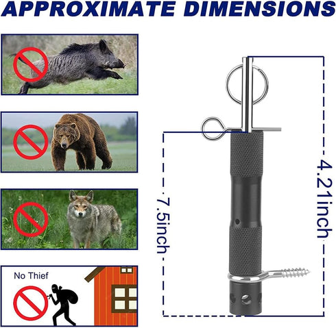 1Pc Perimeter Trip Alarm Black, Early Warning Security System for Camping, Hiking, Property Safety