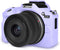 Rieibi Soft Silicone Case for Canon EOS R50 Camera, Lightweight Protective Case, Purple
