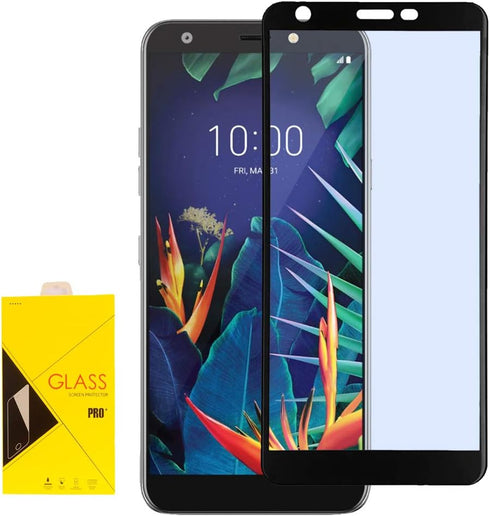 Full Glue Tempered Glass Screen Protector - Black, Compatible for LG Journey LTE L322DL, Neon Plus, Prime 2, Arena 2,