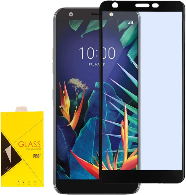 Full Glue Tempered Glass Screen Protector - Black, Compatible for LG Journey LTE L322DL, Neon Plus, Prime 2, Arena 2,