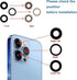 3 Pcs 13 Pro Camera Lens Glass Replacement for iPhone 13 Pro, Back Rear Camera Lens Replacement with Repair Tool Set