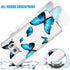 Clear Case Compatible with Galaxy S7 - Cute Soft TPU Shockproof Protective Phone Case Cover, Blue Butterfly