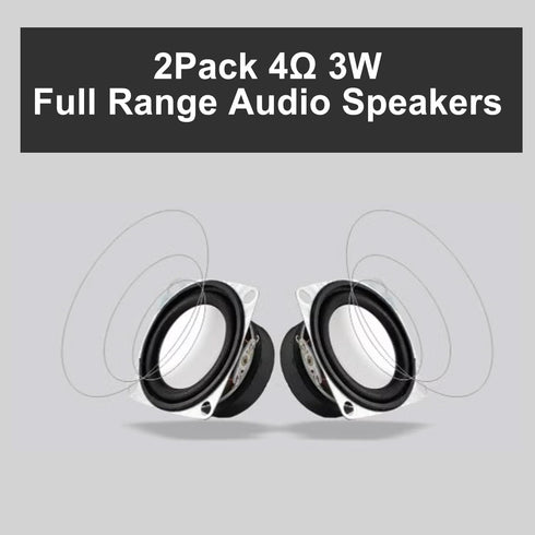 ISolderStore Pack of 2pcs 2" 4Ohm 3W Full Range Audio Speaker Stereo Woofer Loudspeaker for Arduino